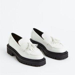 H & M White Chunky Loafers